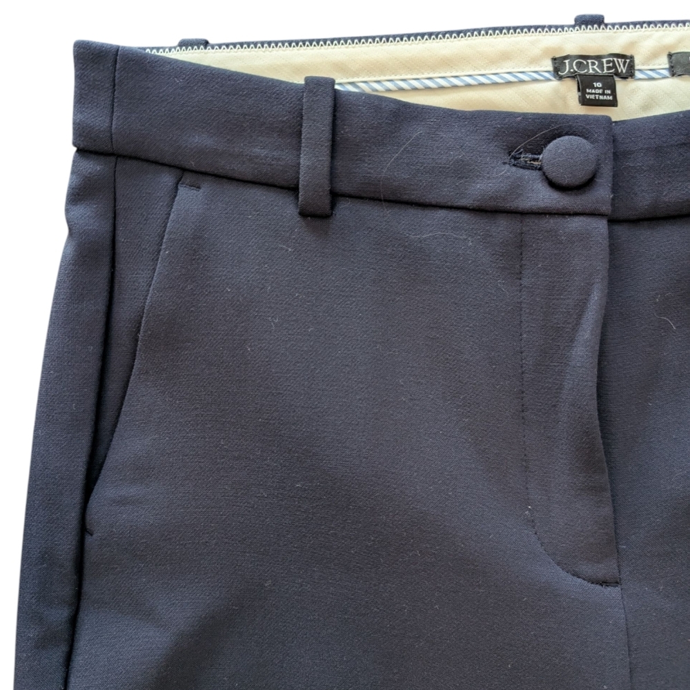 J. Crew High Rise Cameron Pant In Four Season Stretch Navy Blue NWT - Picture 7 of 16